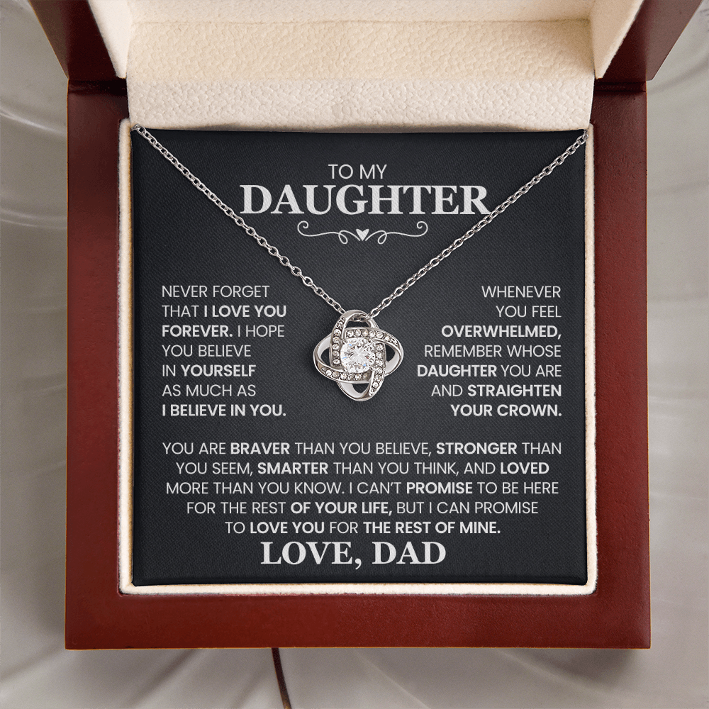 To My Daughter - Hold This Necklace Close to Feel My Love