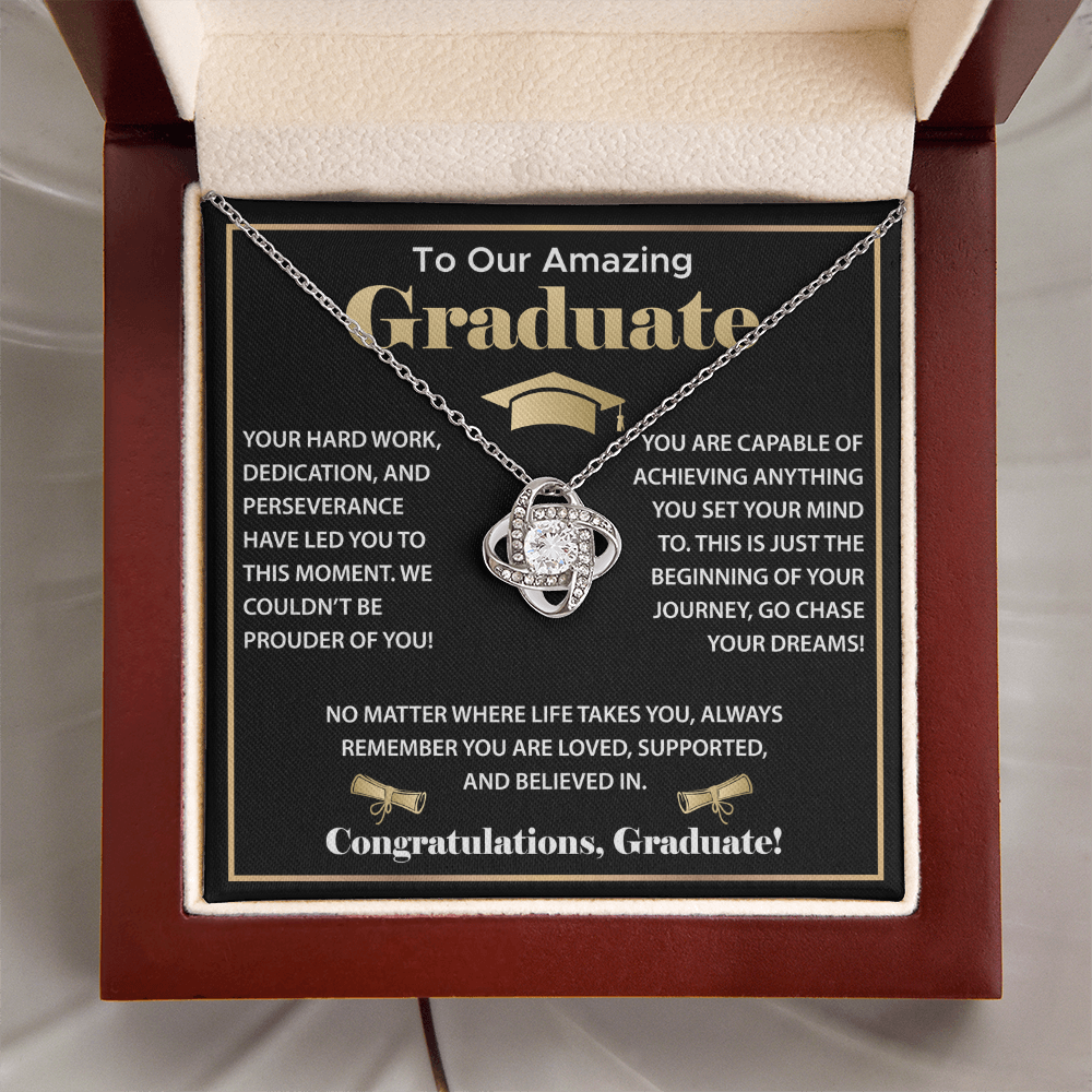 Daughter Graduation Gifts - Love Knot Necklace, Sentimental Jewelry Gifts, Best Gifts for Her