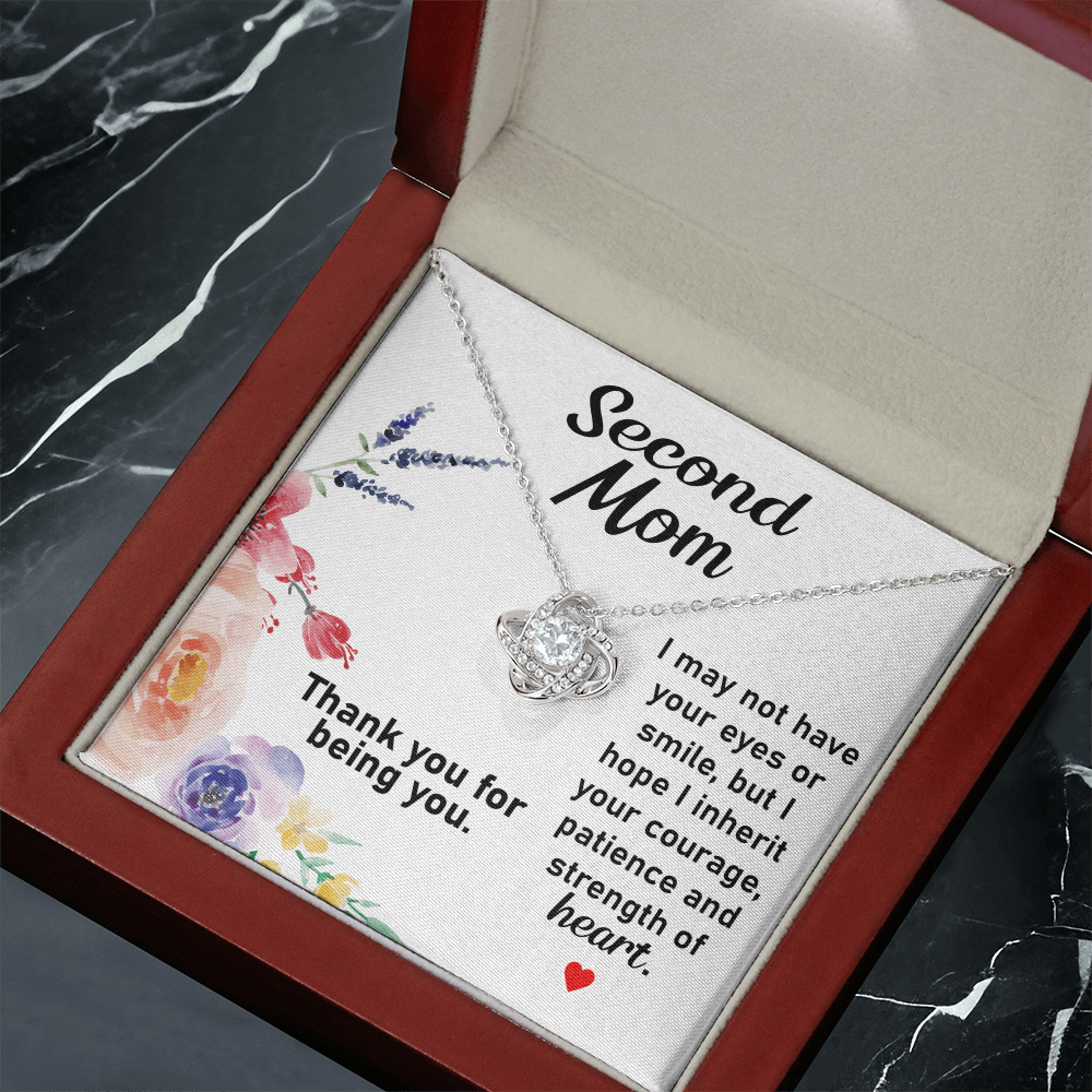 Second Mom Love Knot Necklace – A Meaningful Jewelry Gift for Bonus Moms