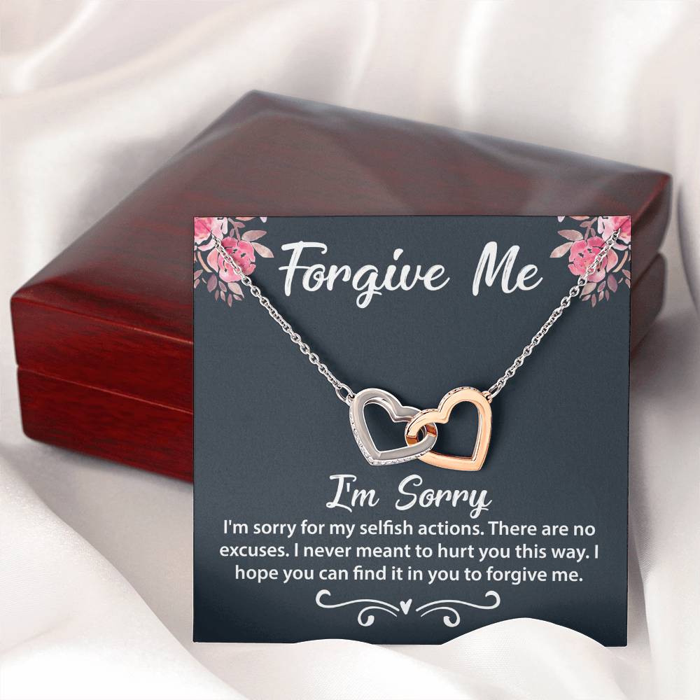 To My Soulmate - Interlocking Heart Forgiveness Necklace