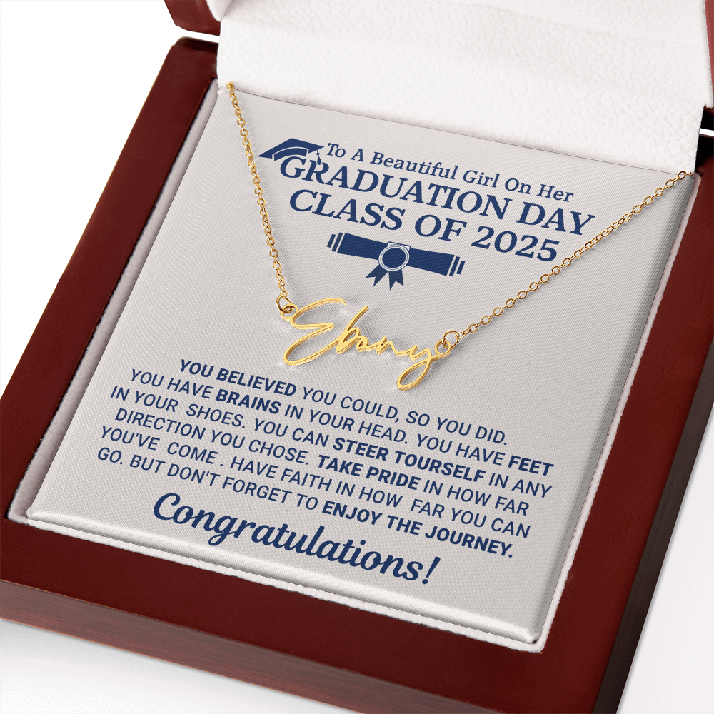 Personalized Family Name Signs - Personalized Necklace With Name, Graduation Necklace Ideas