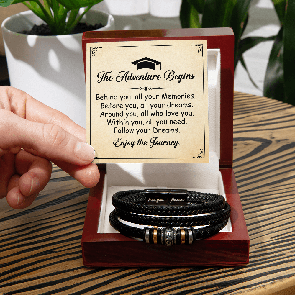 Graduation Gifts for Him, Gifts to My Men, Best Gifts to My Men, Keepsake Gifts for Him, Love You Forever Bracelet Gifts