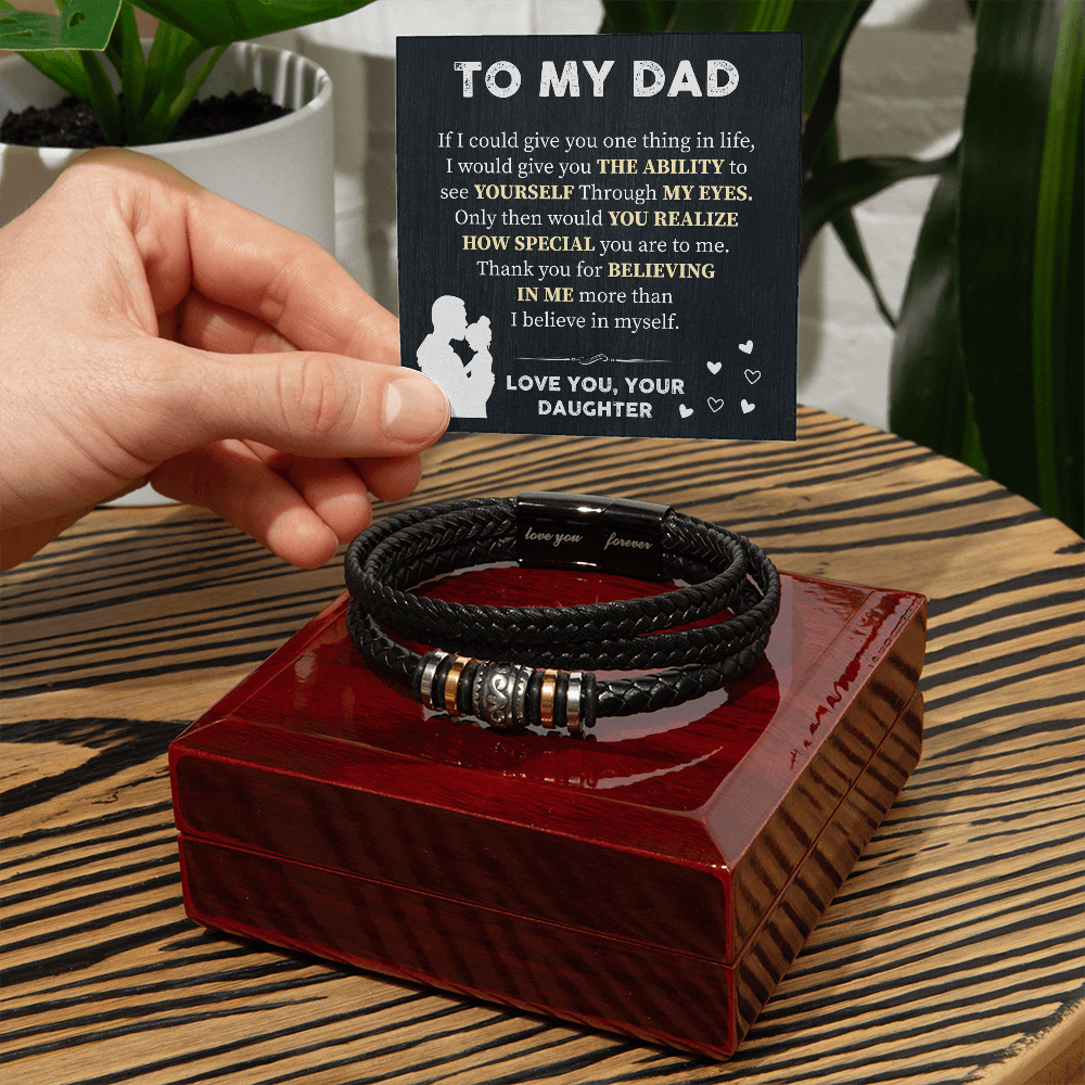 To My Dad Love You Forever Bracelet Gifts, Best Gifts for Dad, Dad Gifts, Jewelry Gifts for Dad, Dad & Daughter Gifts