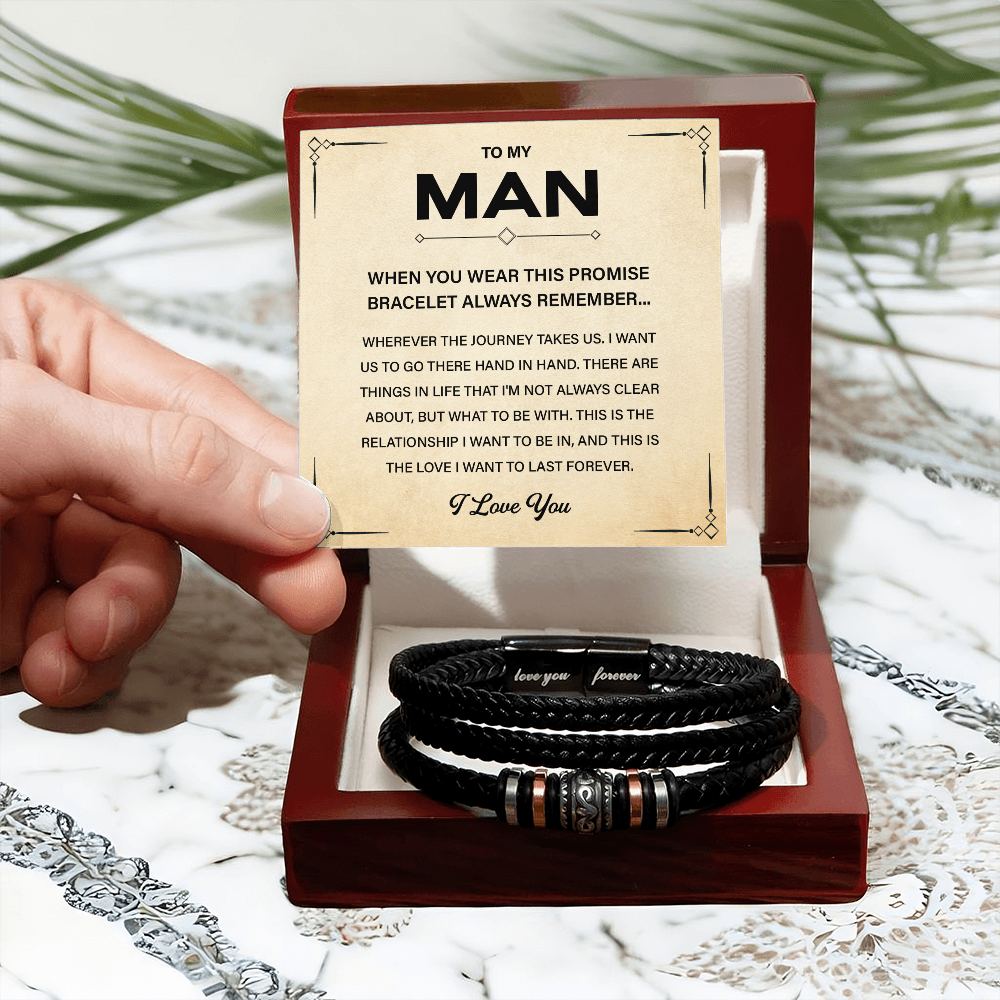 To My Man Boyfriend Husband Son Bracelet Gifts