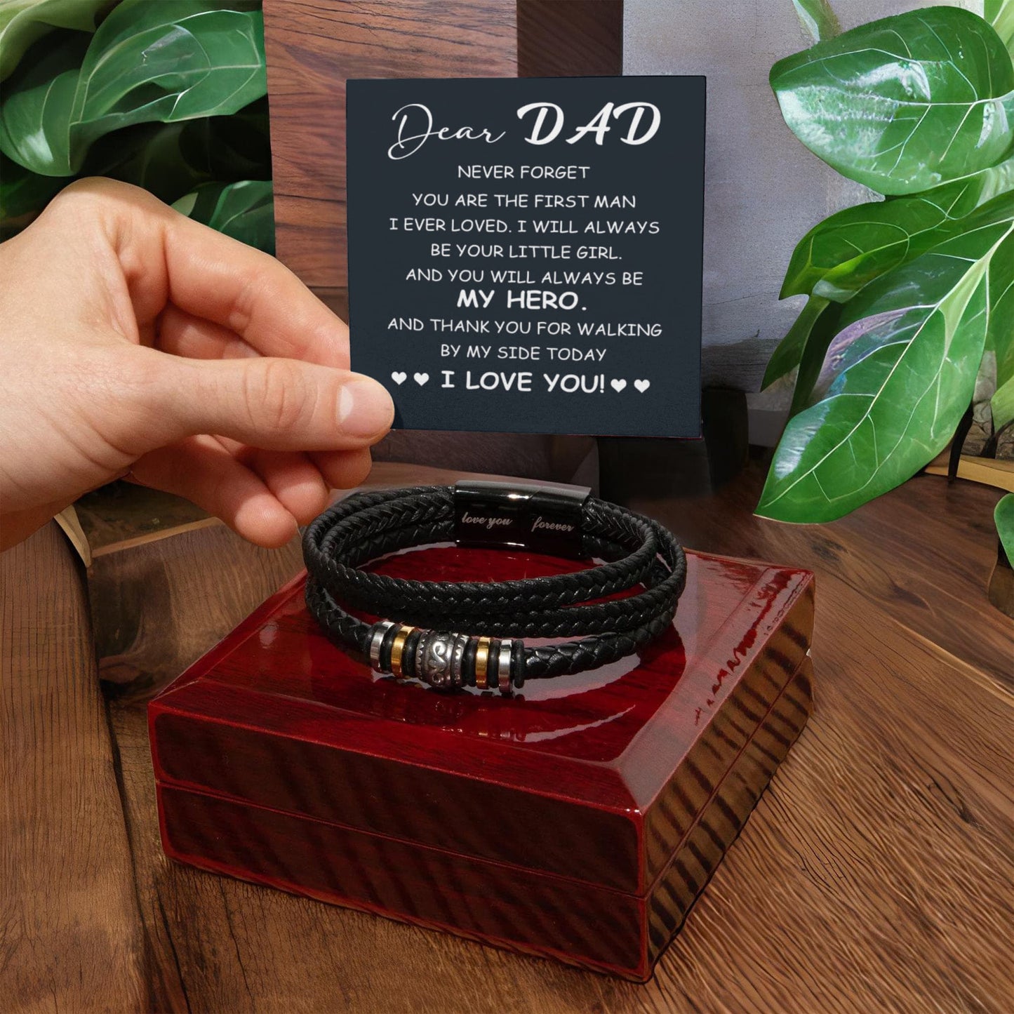 Love you forever Bracelet for dad, Dad Gifts from son & daughter, Gifts for father's day