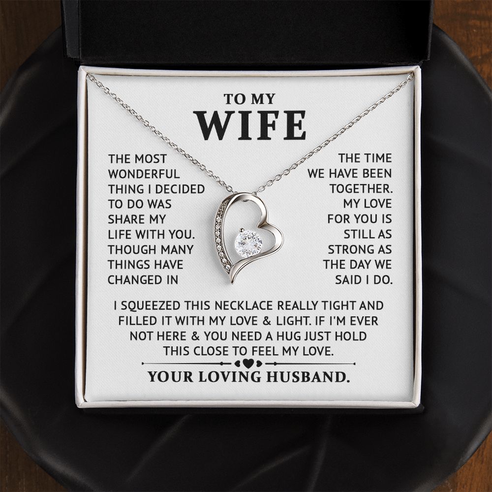 To my wife sales heart necklace