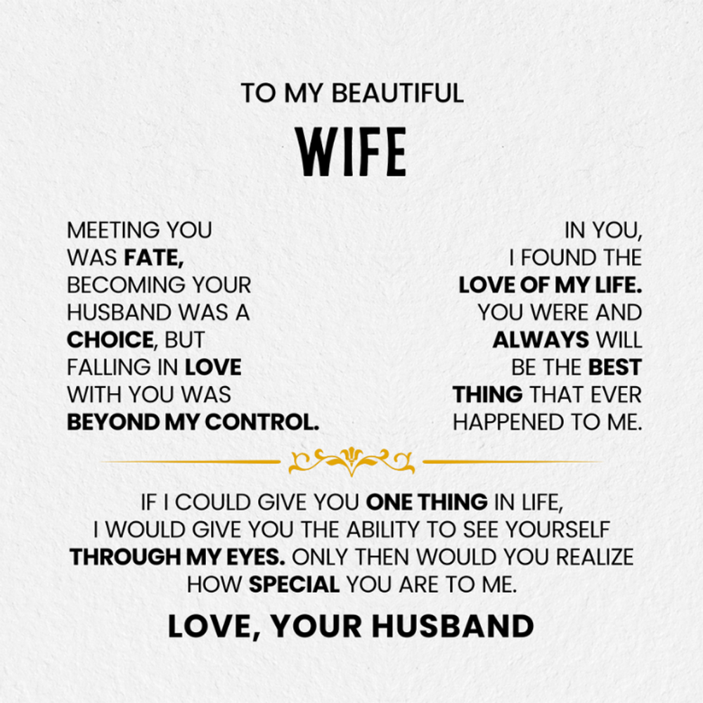 Valentine's Day - Sentimental for My Wife With Message Card