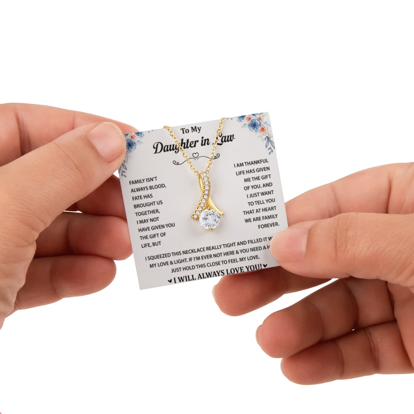 To My Wonderful Daughter-in-Law - You Are My Bonus Daughter - Alluring Beauty Necklace