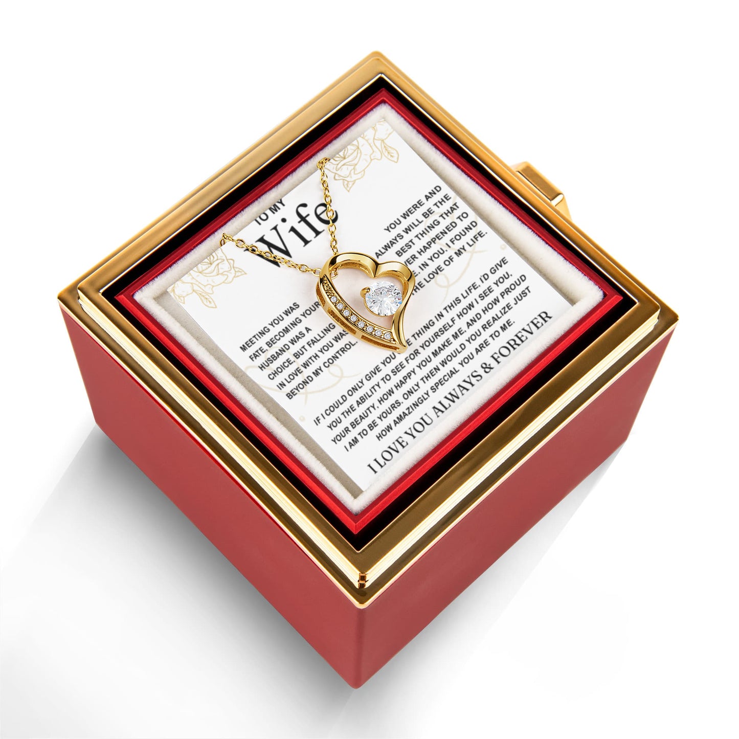 To My Wife - I Want to You Always and Forever - Necklace