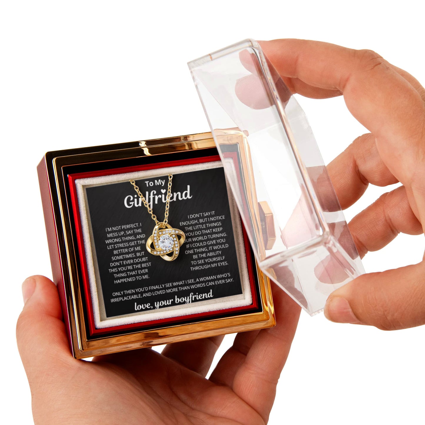Girlfriend Gifts Romantic Love Knot Pendants on Birthday, Valentine's Day