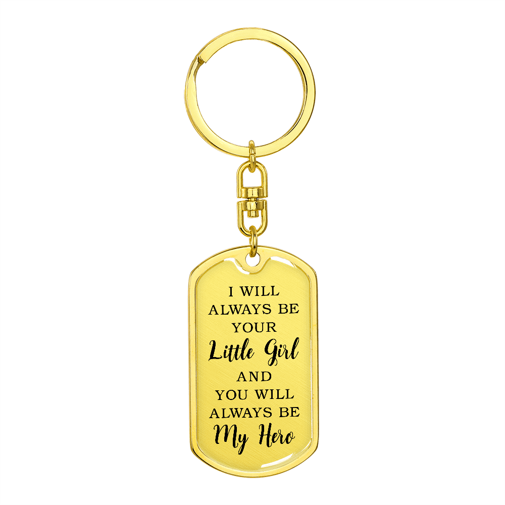 To My Dad Gift Ideas, Dog Tag with Swivel Keychain, Best gift for Dad from daughter