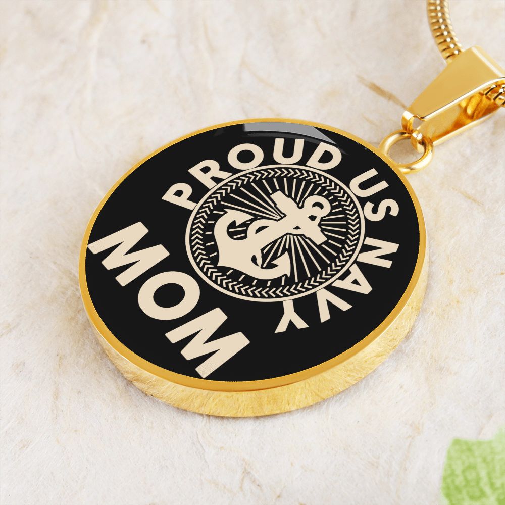 PROUD US NAVY MOM NECKLACE - Mother's Day Gift - Birthday's Gift