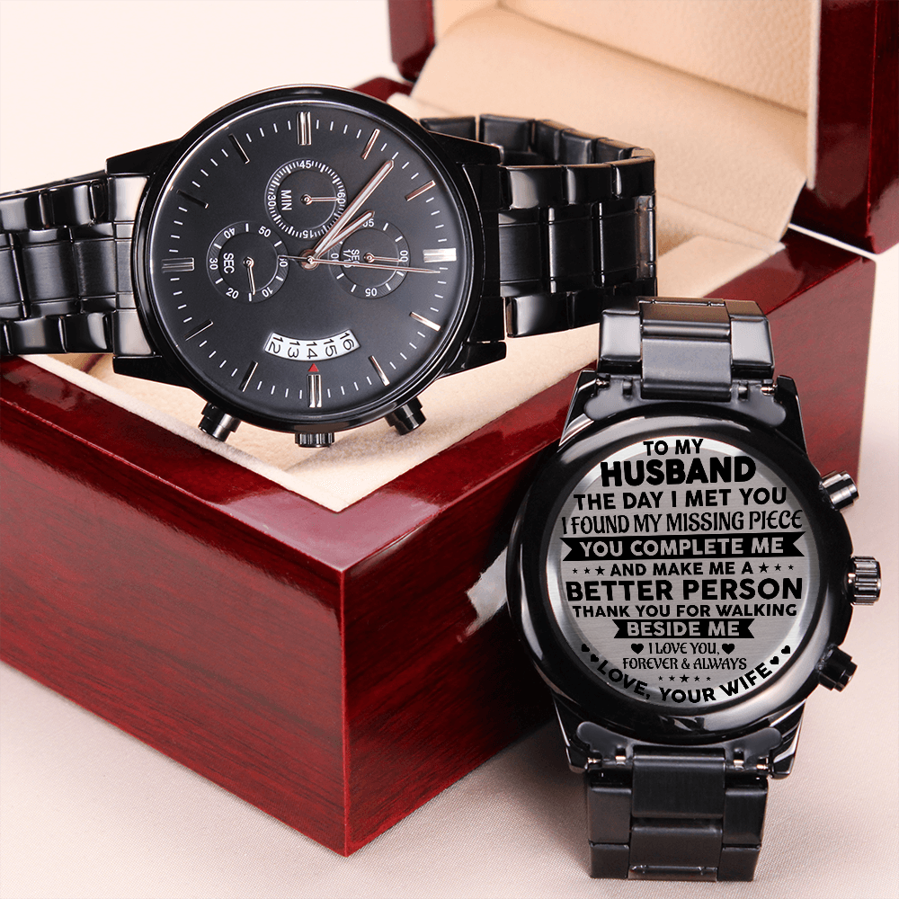 To My Husband Personalized Message Watch Gift From Wife/Soulmate
