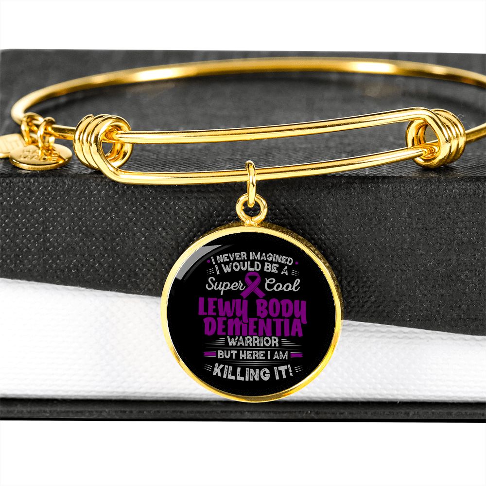 Bangle Bracelet for Dementia Warrior, Personalized High-Quality Jewelry – Custom Photo & Engraving