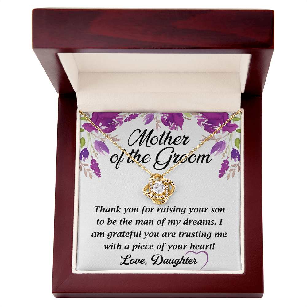 Necklace for mother's of the groom with Message Card and GIft box