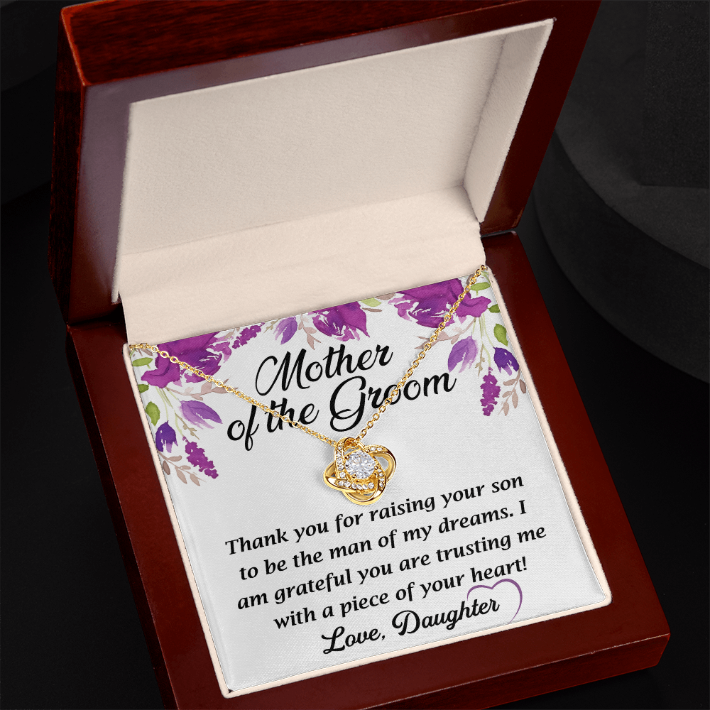 Necklace for mother's of the groom with Message Card and GIft box