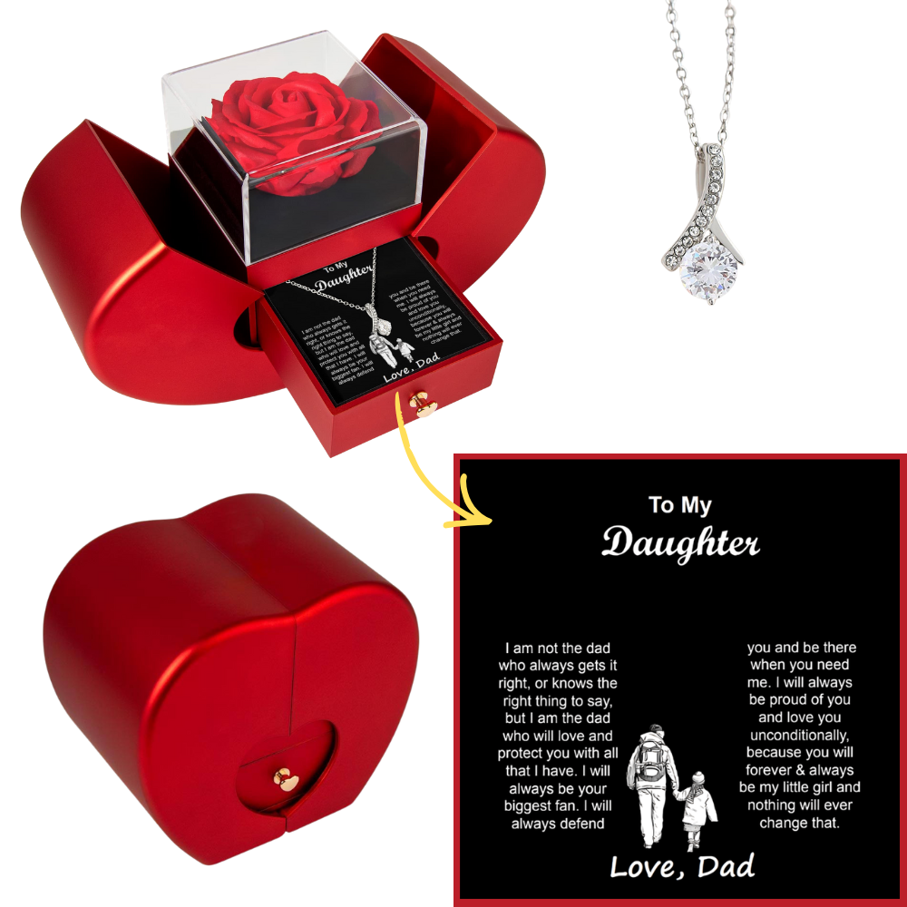 To My Daughter - You Will Forever & Always Be My Little Girl - Necklace for Her