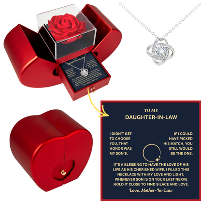 To My Daughter in law - You Are Truly The Answer - Love Knot Necklace