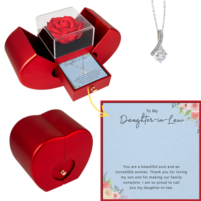 To My Daughter in Law Necklace - You Are a Gift to My Heart, Always & Forever