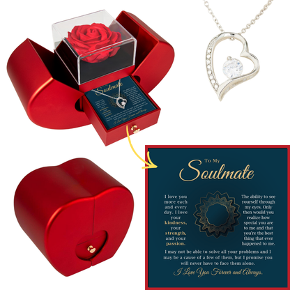 To My Soulmate Necklace - Heartfelt Romantic Gift for Wife