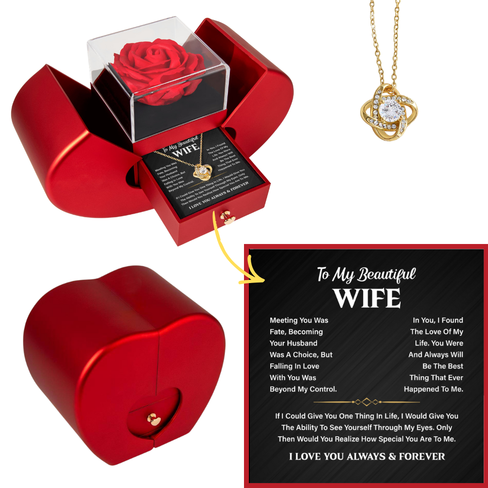 Love Knot Necklace Gift for Wife – Husband to Wife Christmas Gift