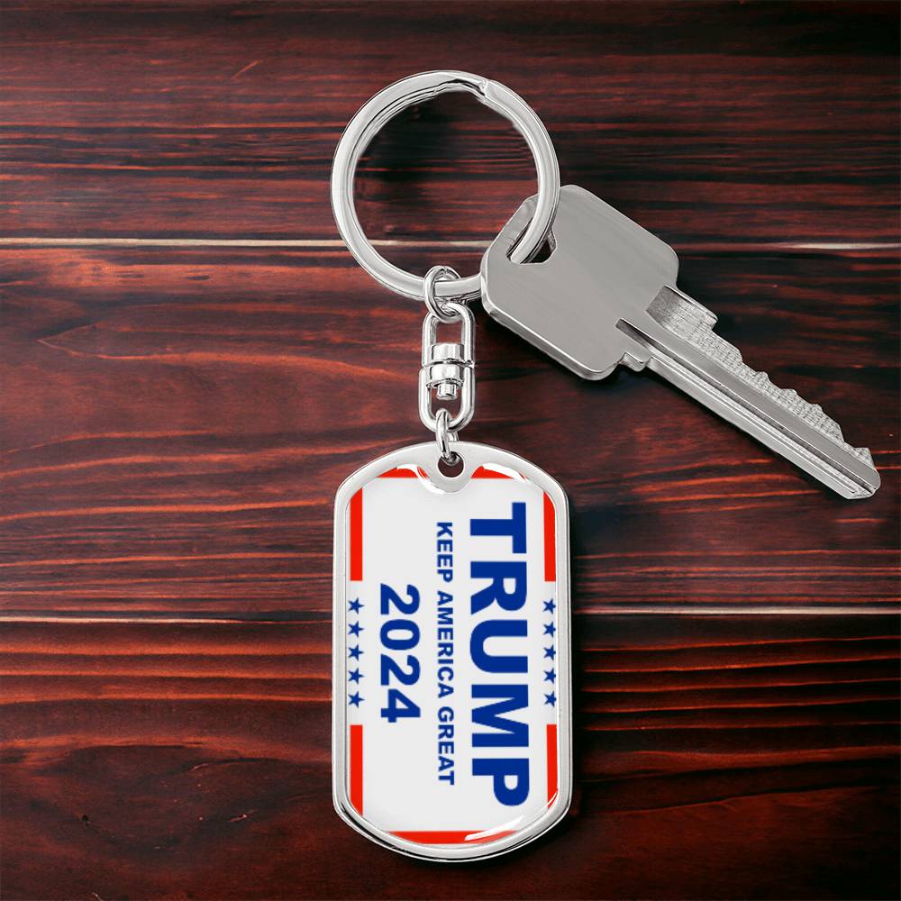 Keep America Great - Trump 2024 Swivel Keychain, Election 2024