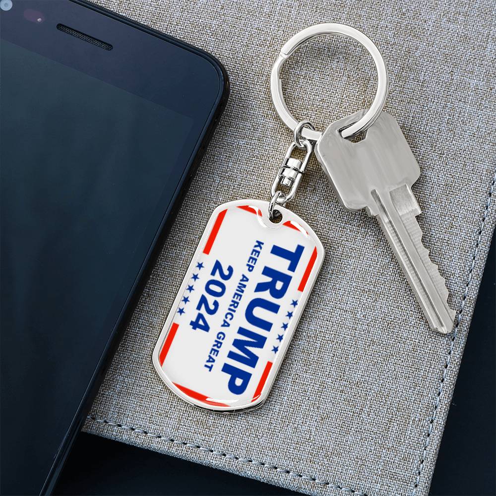 Keep America Great - Trump 2024 Swivel Keychain, Election 2024