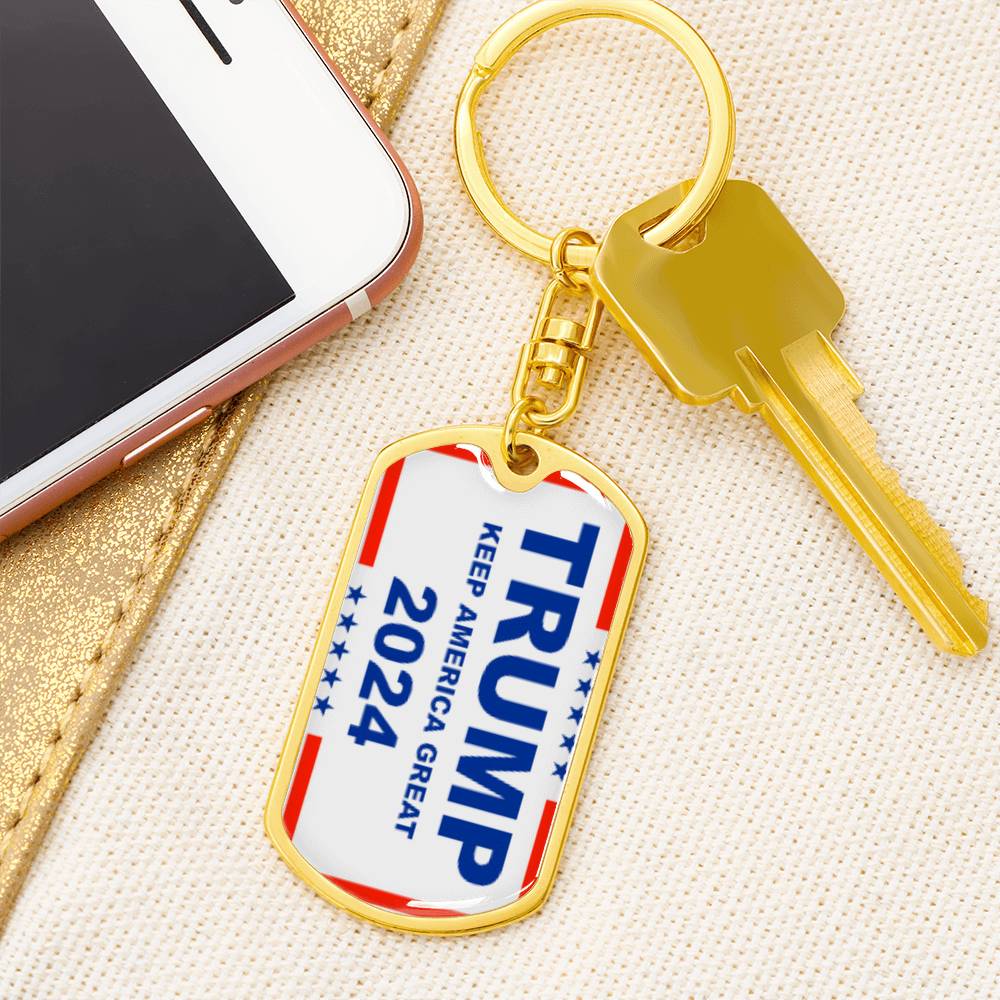 Keep America Great - Trump 2024 Swivel Keychain, Election 2024