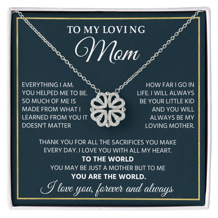 To My Mom Necklace From Son Daughter, Pendant Jewelry With Message Card