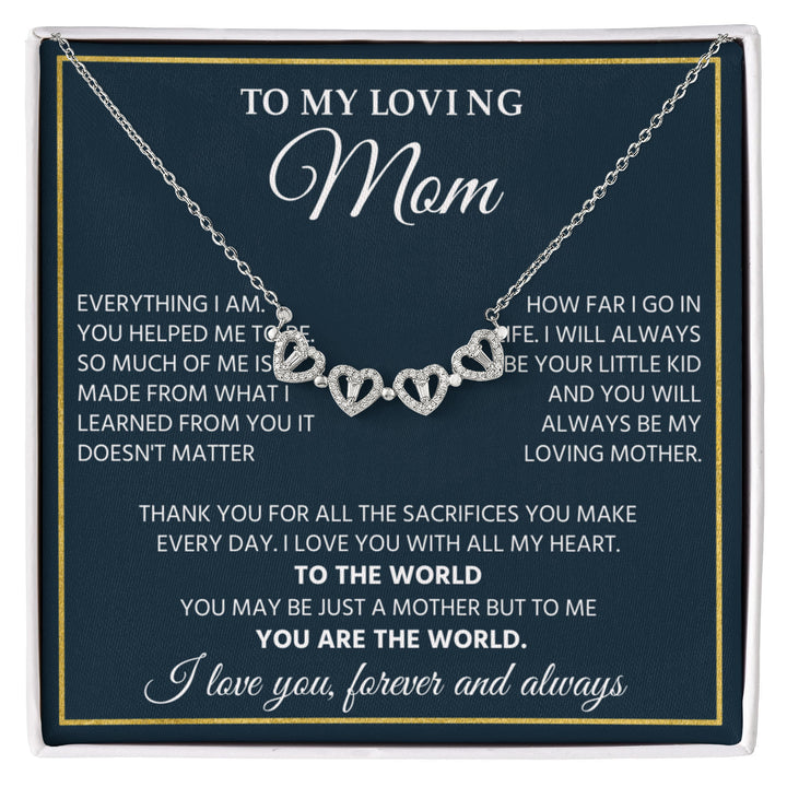 To My Mom Necklace From Son Daughter, Pendant Jewelry With Message Card