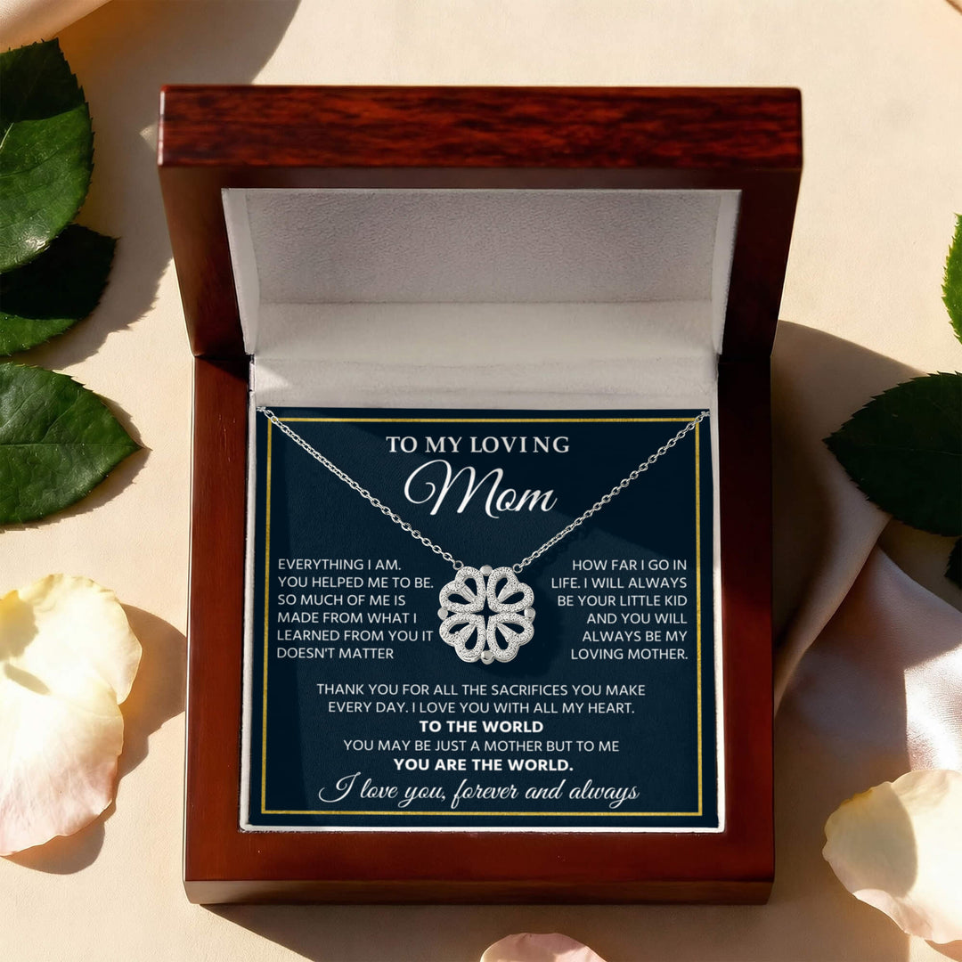 To My Mom Necklace From Son Daughter, Pendant Jewelry With Message Card