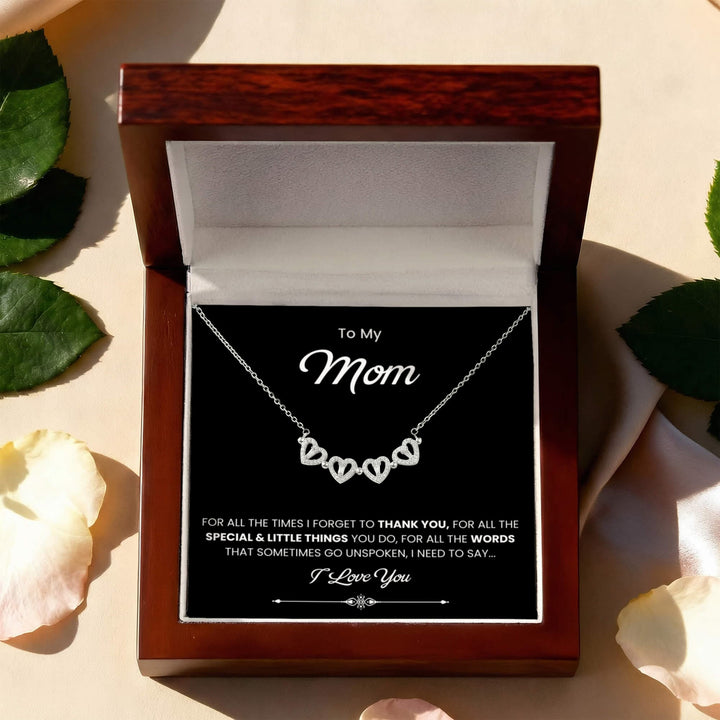 To My Beautiful Mom Necklace, Gift for Mom From Daughter or Son