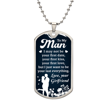 Forever Love Dog Tag Necklace – Thoughtful Gift for Husband or Boyfriend