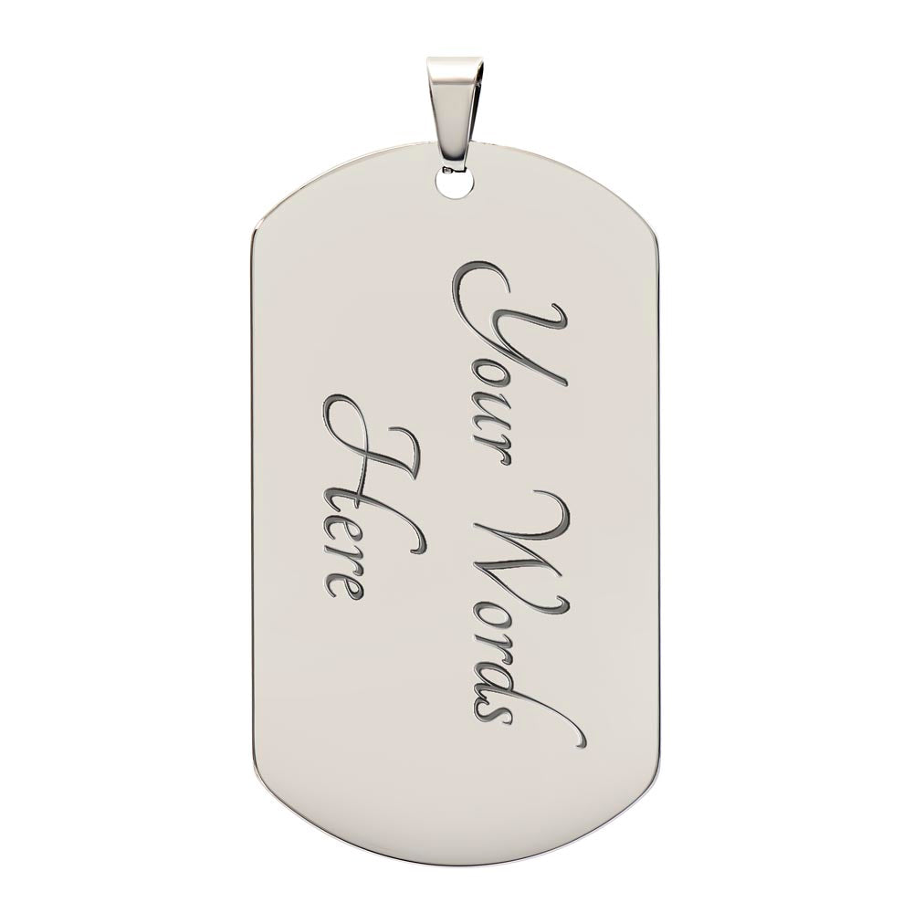 To My Grandson Gift From Grandpa, To My Grandson Necklace, Dog Tag Necklace Gifts for Grandson, Keepsake Gifts