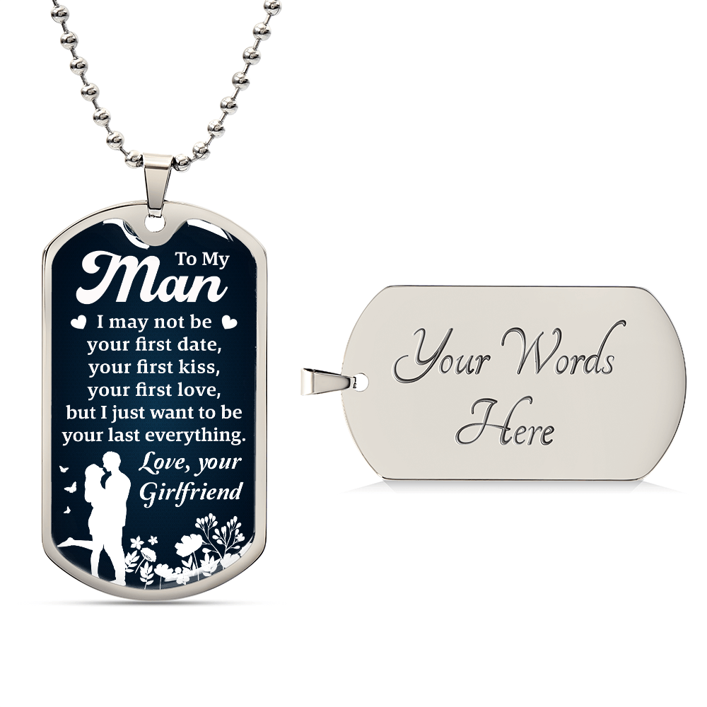 Forever Love Dog Tag Necklace – Thoughtful Gift for Husband or Boyfriend