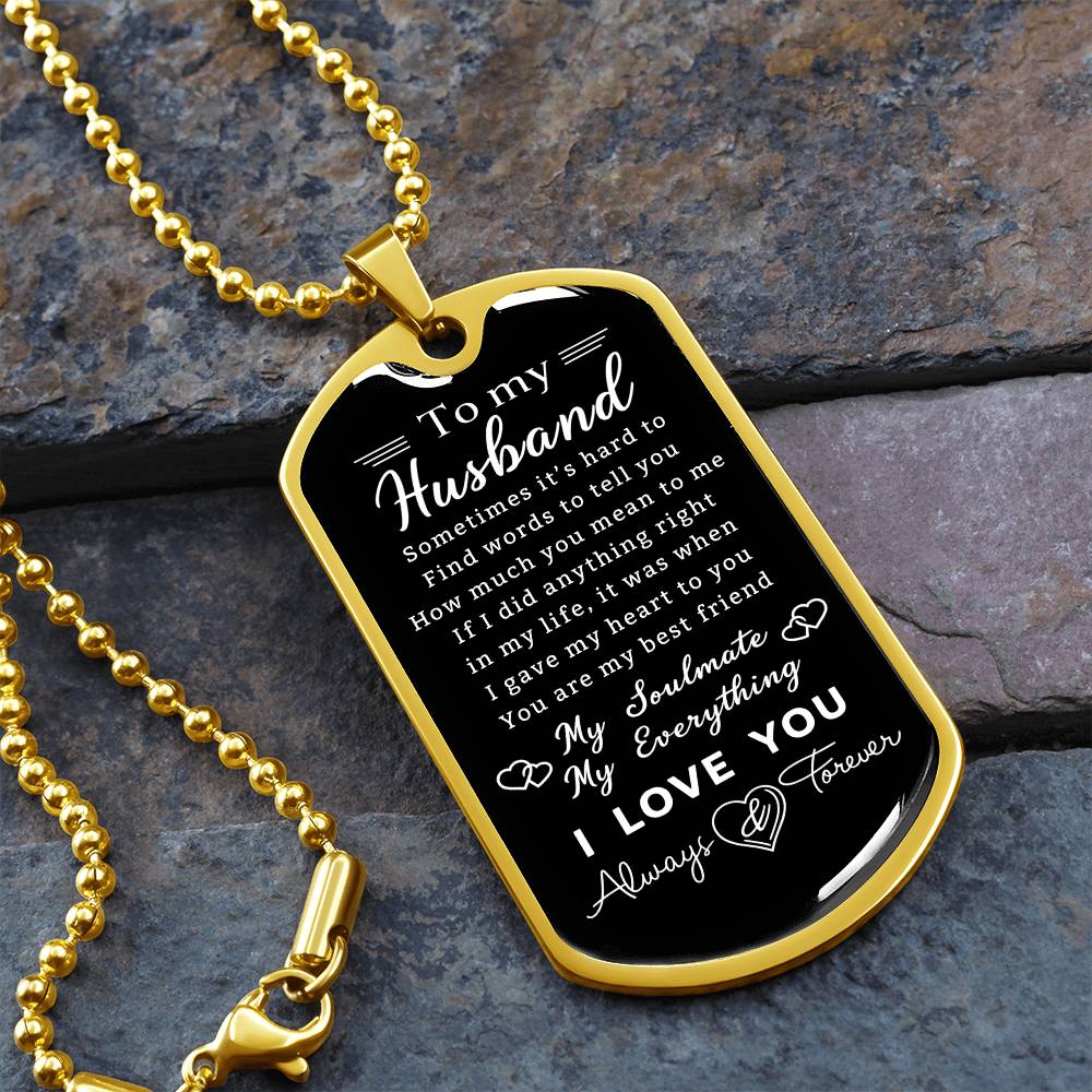 To My Son Dad Brother Husband Grandson Grandpa Boyfriend Man Dog Tag Necklace Christmas Valentine's Day Jewelry Gifts for Men Boys