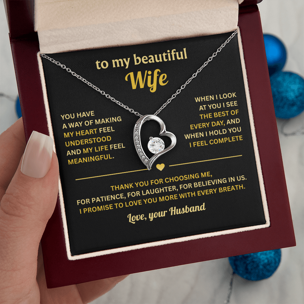To My Wife - Falling in Love With You Was Beyond My Control - Necklace