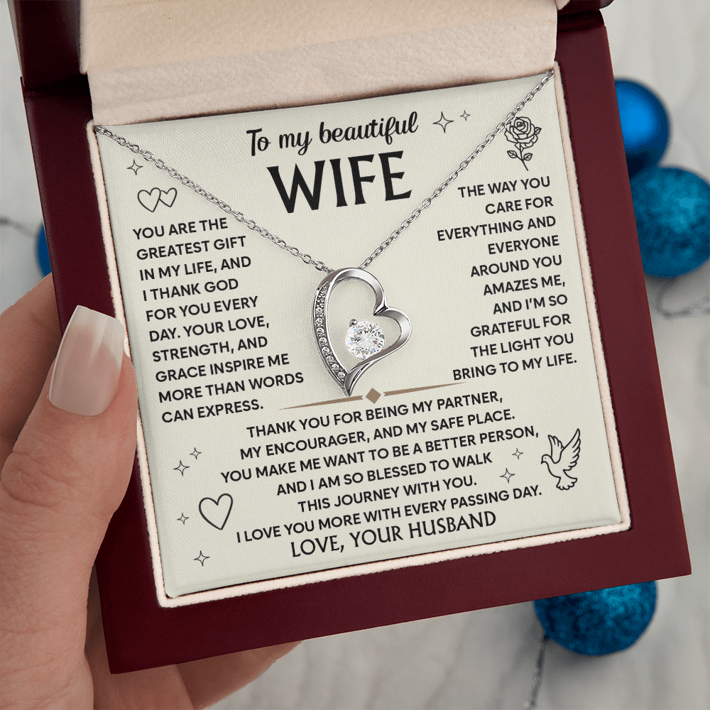 Wife Necklace From Husband to My Wife Soulmate Necklace for Women