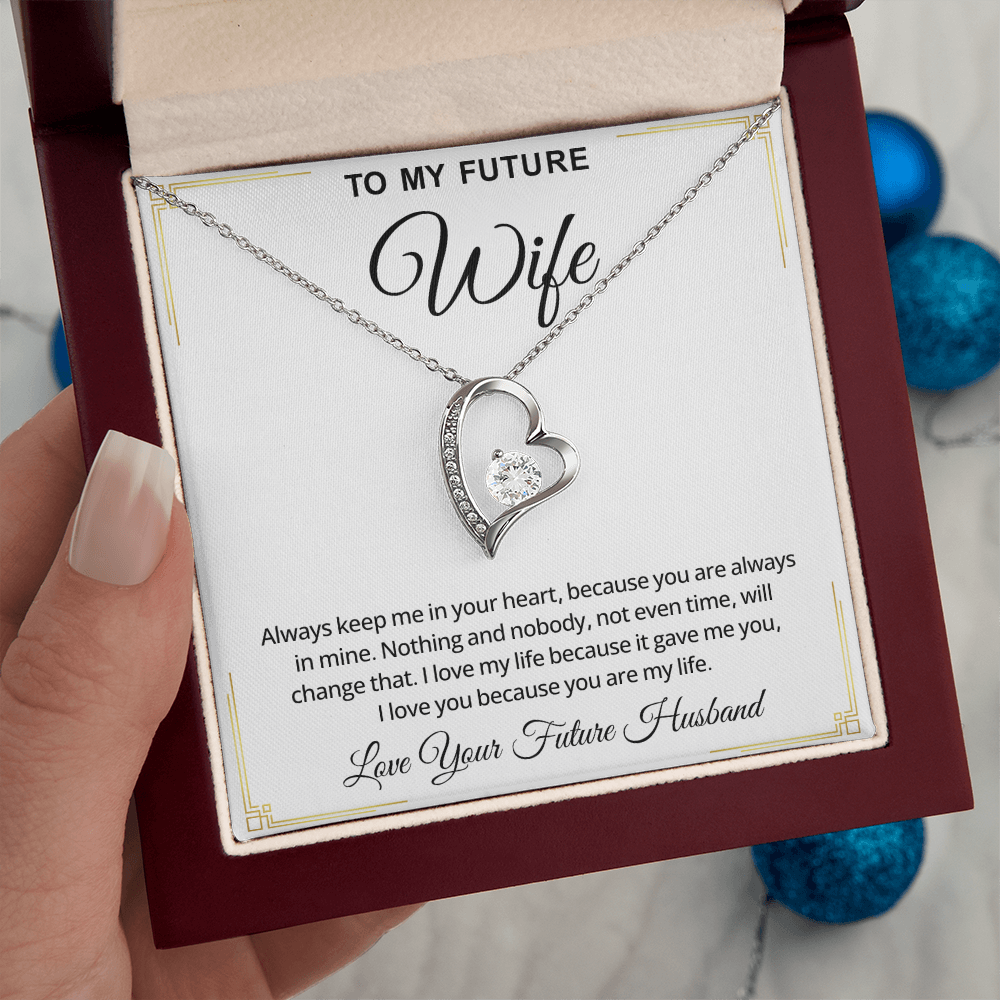 To My Future Wife Necklace, Romantic Jewelry Valentine's Day Gift for Her