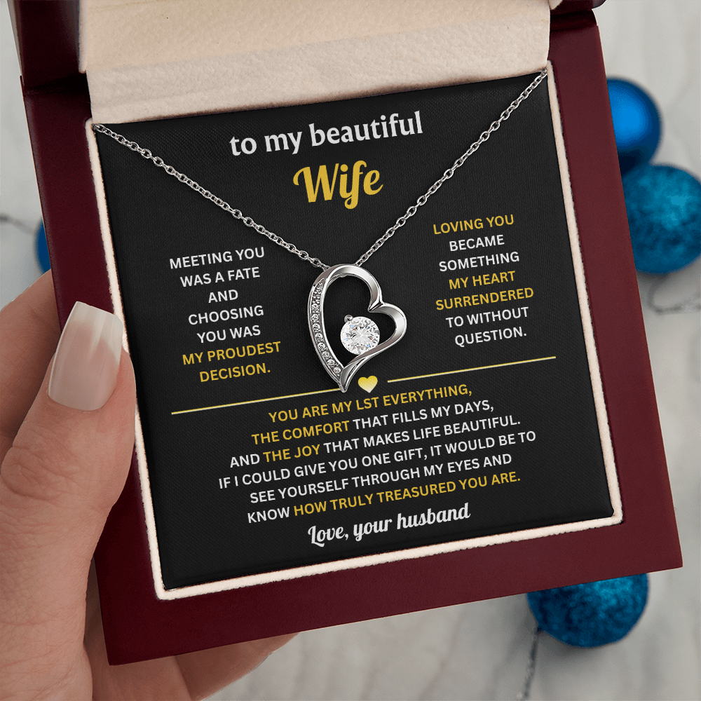 To My Wife  - You Are the Closest to Heaven - Forever Love Necklace
