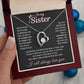 Sister Necklace With Message Card Gift From Brother & Sister
