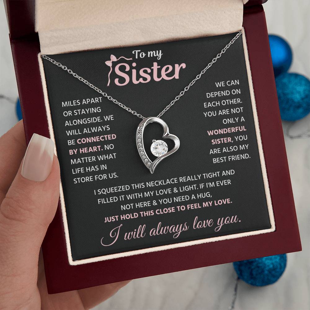 Sister Necklace With Message Card Gift From Brother & Sister
