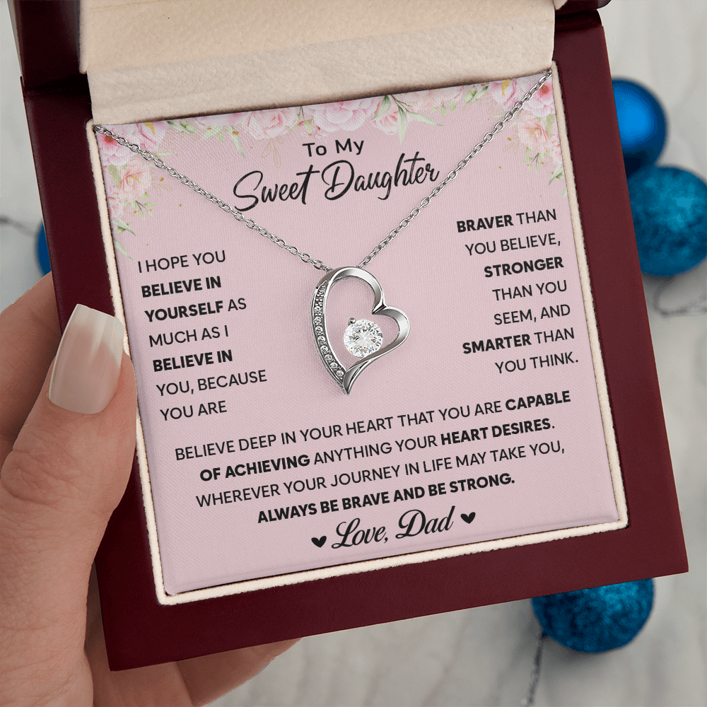 To My Sweet Daughter - Always Keep Me in Your Heart - Necklace