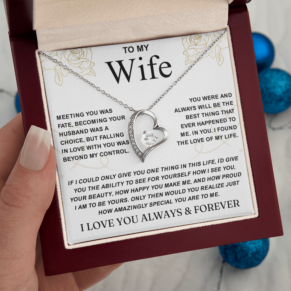 To My Wife Necklace, Soulmate Necklace for Women, Valentine Gifts