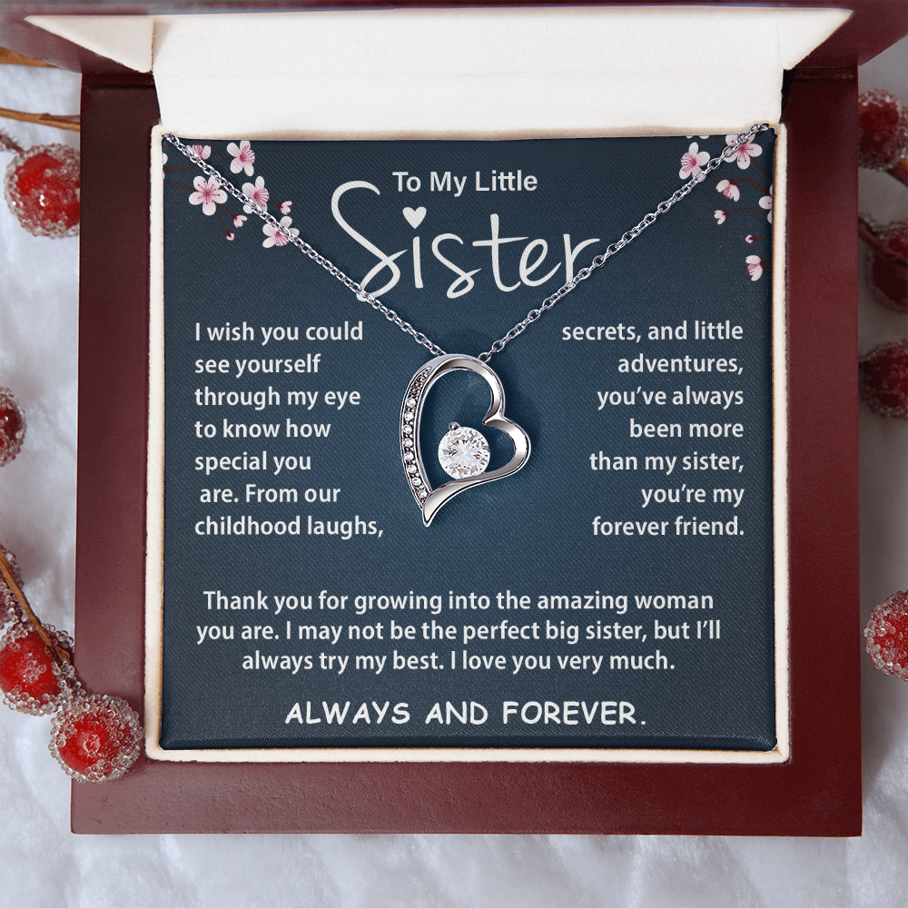 Big Sister and Little Sister - Love You Forever and Always - Necklace