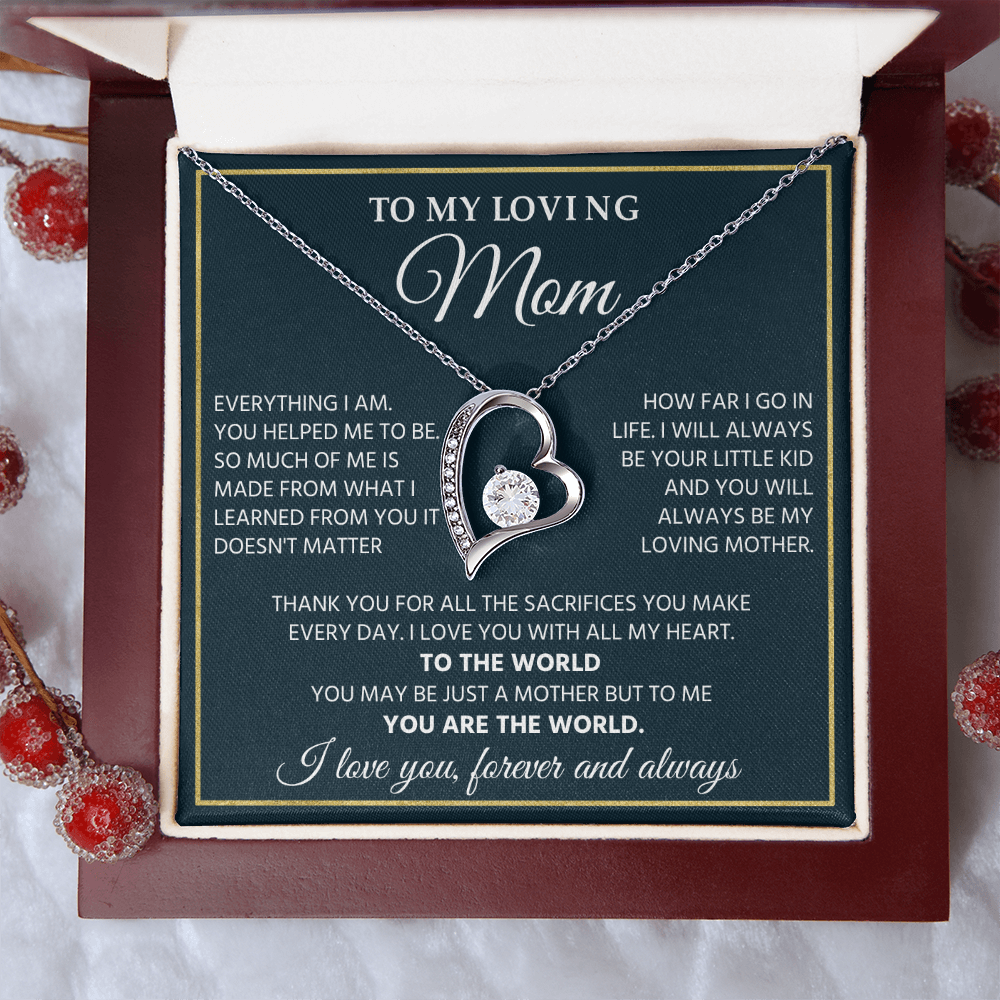 To My Mom - Thank You for Guiding Me Through All of This - Forever Love Necklace