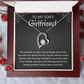 Son's Girlfriend Jewelry Gift From Mom, Dad  With Message Card and Box