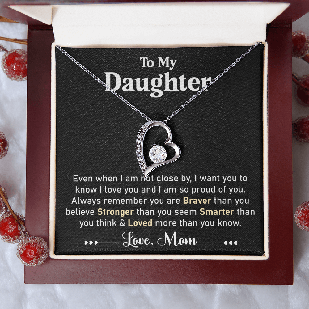 To My Beautiful Daughter Necklace – Forever Love Necklace, A Cherished Gift from Mom