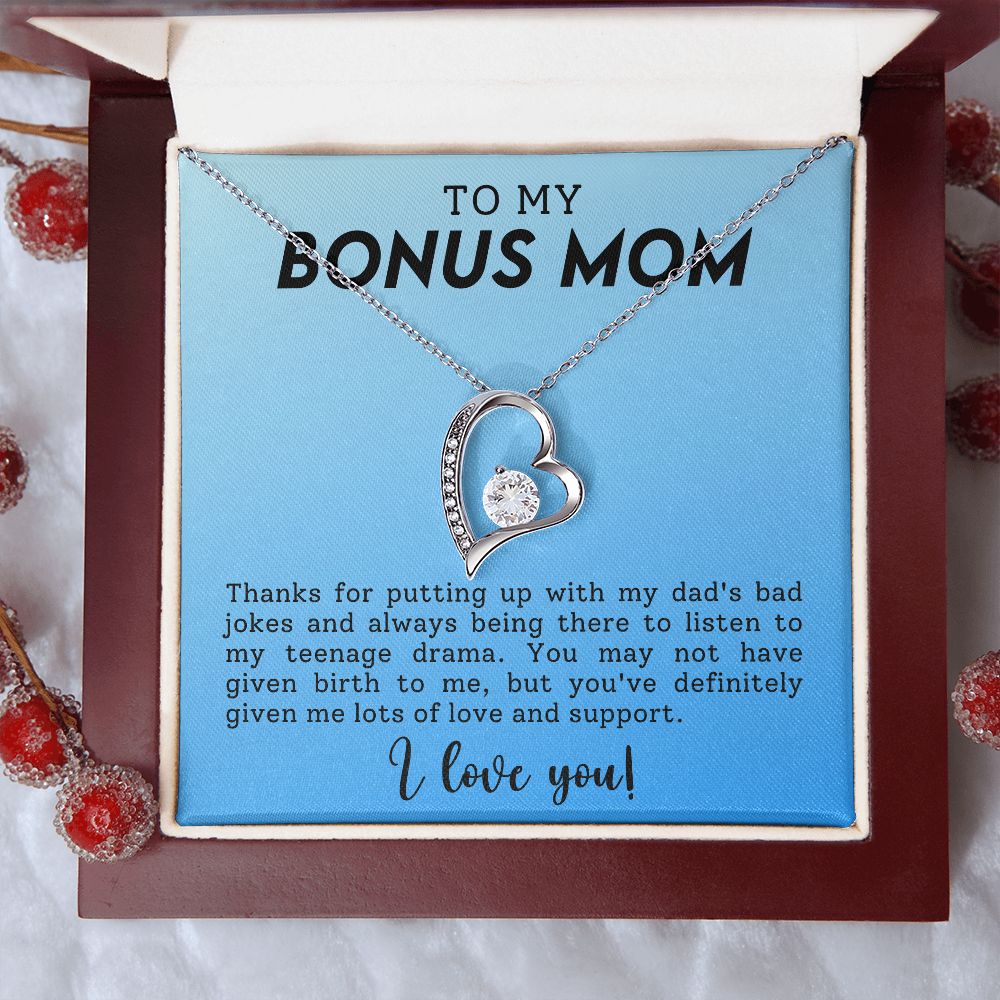 PERSONALISED GIFT FOR BONUS MOM - Forever Love Necklace