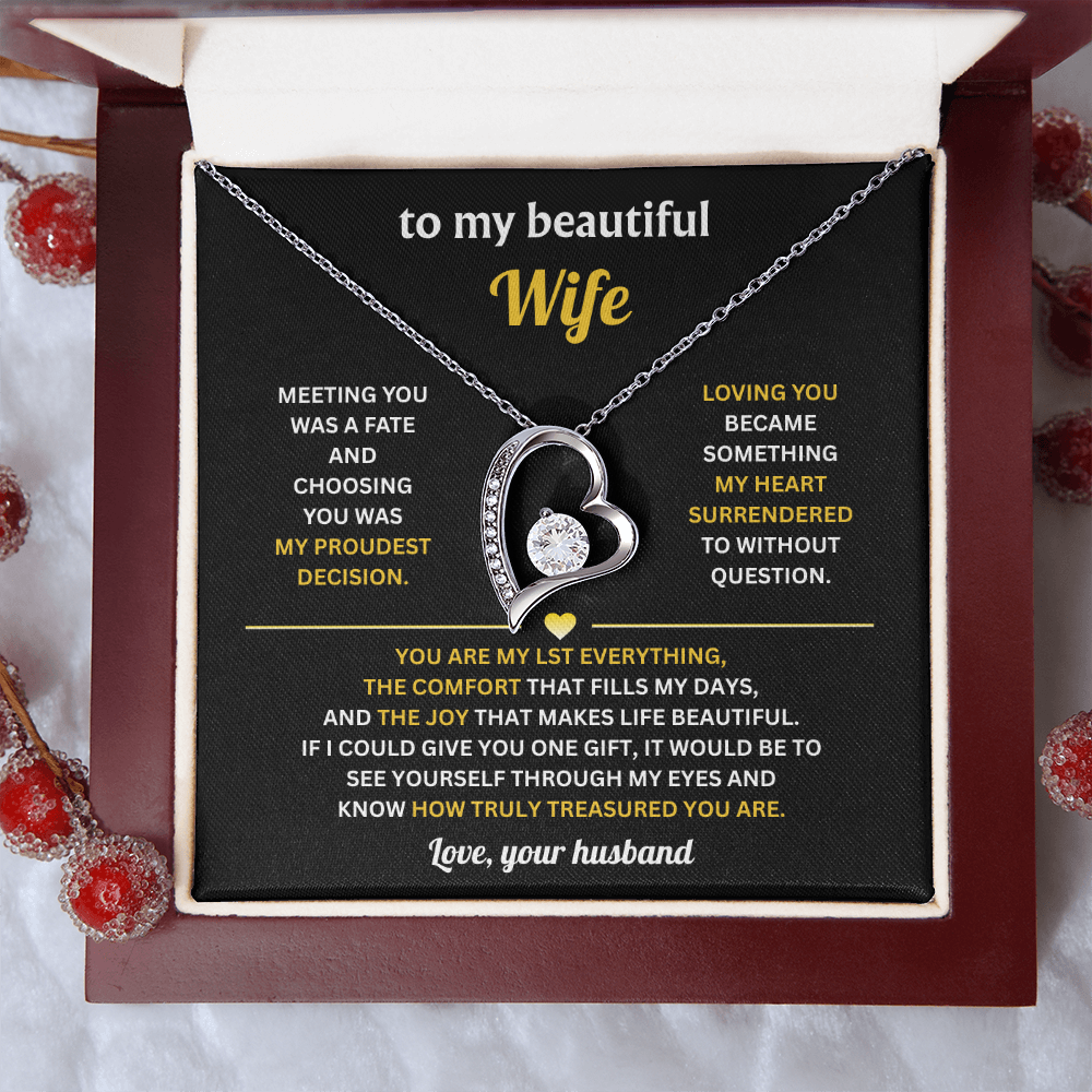 To My Wife  - You Are the Closest to Heaven - Forever Love Necklace